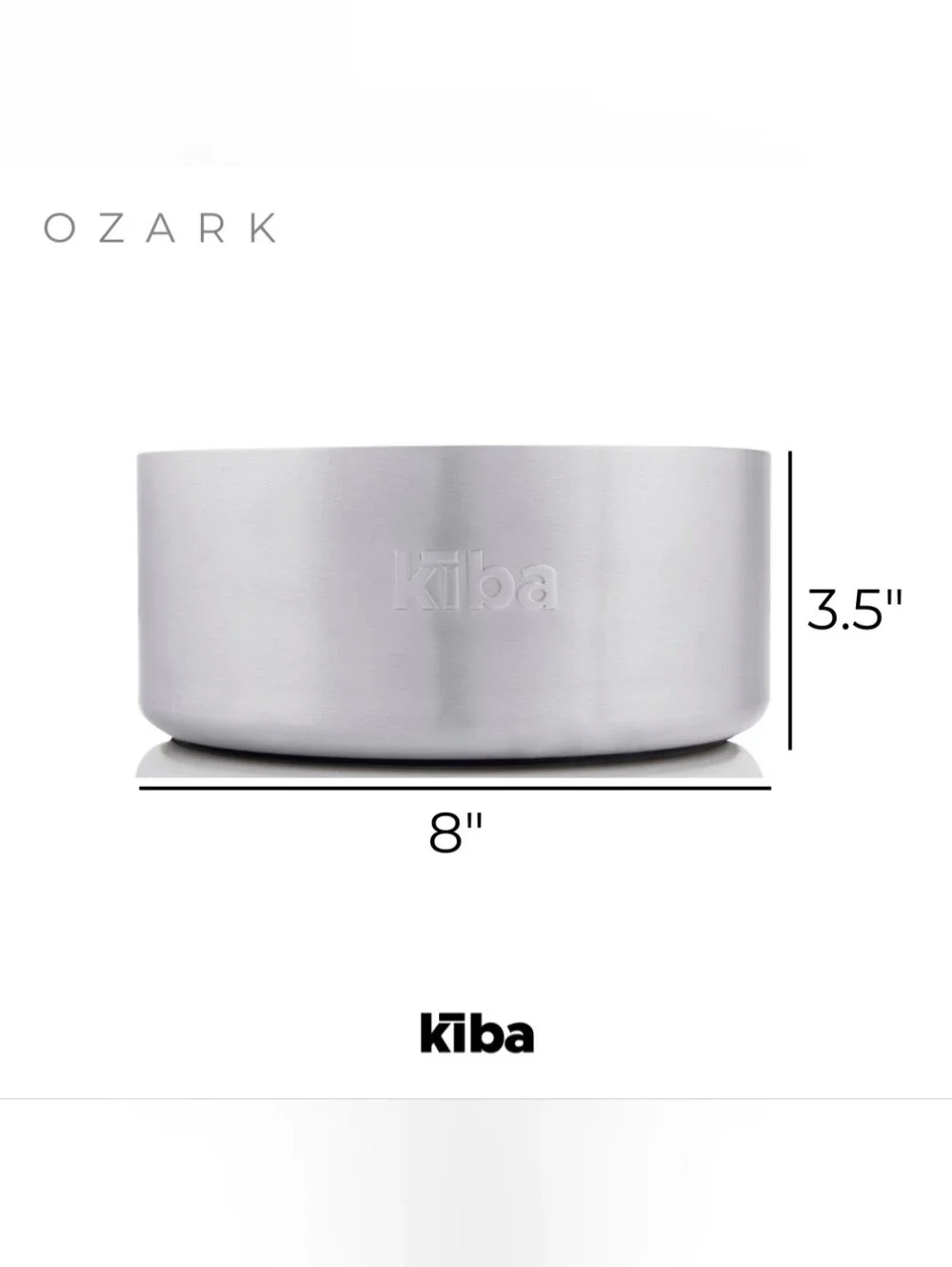 Ozark Kiba 304 Stainless Steel Slow Feeder Dog Bowl 8